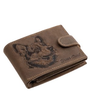 Prémium minőségű, díszdobozos, valódi bőr pénztárca modellünket a fedelén egy részletgazdag corgi kutya mintázata teszi igazán különlegessé.