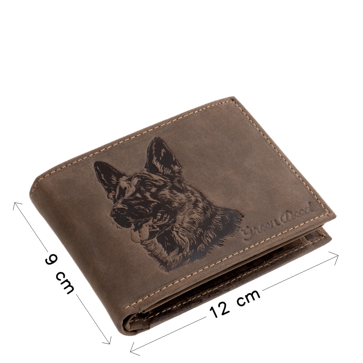 GreenDeed valódi bőr férfi pénztárca németjuhász mintával GRM1021 - Image 4