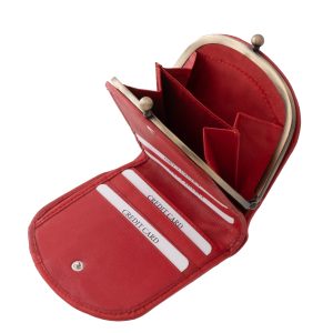 Ez a La Scala márkás, kisméretű, valódi bőr női pénztárca a klasszikus eleganciát és a modern divattrendeket ötvözi. Fémkeretes pénztárca modell.