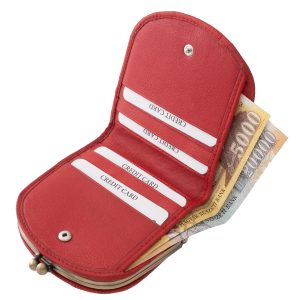 Ez a La Scala márkás, kisméretű, valódi bőr női pénztárca a klasszikus eleganciát és a modern divattrendeket ötvözi. Fémkeretes pénztárca modell.