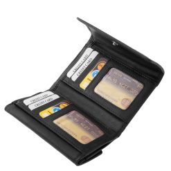 A La Scala márkás, kisméretű, valódi bőrből készült női bőr pénztárca a praktikus kialakítás és az exkluzív minőség tökéletes kombinációja.