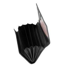 Ez a prémium kategóriás La Scala márkás, nagyméretű női bőr pénztárca a praktikus megoldások, a minőség és az elegancia tökéletes ötvözete.