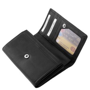 Ez a La Scala közepes méretű női, valódi bőr pénztárca kiváló választás azok számára, akik a minőségi és praktikus kialakítású kiegészítőket preferálják