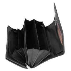 Ez a La Scala közepes méretű női, valódi bőr pénztárca kiváló választás azok számára, akik a minőségi és praktikus kialakítású kiegészítőket preferálják