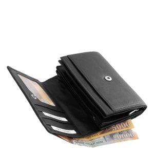 Ez a La Scala közepes méretű női, valódi bőr pénztárca kiváló választás azok számára, akik a minőségi és praktikus kialakítású kiegészítőket preferálják