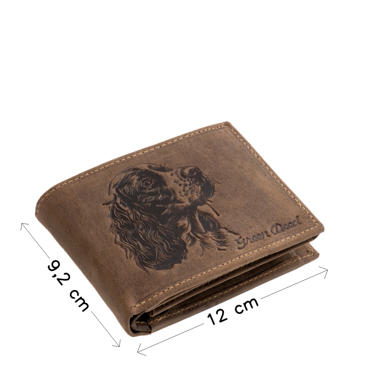 GreenDeed valódi bőr férfi pénztárca spániel mintával SPANI1021 - Image 4