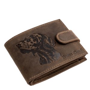 Igényes kialakítású, valódi bőr pénztárca, melyet a magyar vizsla részletgazdag mintája tesz egyedivé, a termék minőségi díszdobozban kapható.