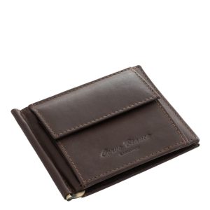 Férfi prémium minőségű, valódi bőrből készült kisméretű bőr dollártárca, amely kialakítása révén elegáns és praktikus eszköz.