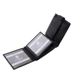 A La Scala férfi bőr pénztárca egy klasszikus, mégis modern kiegészítő, amely prémium minőségű valódi bőrből készült, külső átkapcsolóval rendelkezik.