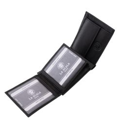 Elegáns és praktikus kialakítású, valódi, minőségi bőrből készült férfi pénztárca, amely kisméretű modell ideális választás mindennapi használatra.