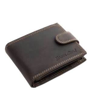 Ez a GreenDeed valódi bőr férfi pénztárca klasszikus kialakítással és stílusos vintage jellegű megjelenéssel rendelkező díszdobozos modell.
