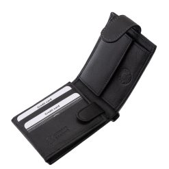 Ez az elegáns és praktikus kialakítású kisméretű férfi pénztárca valódi, prémium minőségű bőrből készült, így hosszú távon is megbízható kiegészítő.