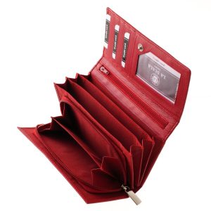 Valódi bőrből gyártott, prémium minőségű divatos nagy méretű női bőr pénztárca, amely különlegesen egyedi mintázattal és divatos színekben készült.