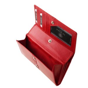 Ez a nagy méretű valódi bőr női pénztárca a La Scala exkluzív praktikus díszdobozos kollekciójának része, ötvözi a stílust, a minőséget és a funkcionalitást