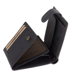 Puha natúr "vadász" bőr férfi pénztárca modell, minőségi valódi bőrből készült, elegáns és divatos, díszdobozos termékünk. Kívül átkapcsolópánttal.