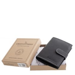 Ez a GreenDeed márkás, álló formátumú férfi irattartó pénztárca prémium minőségű, valódi bőr anyagból készült, rusztikus, vadászbőr hatású kikészítéssel