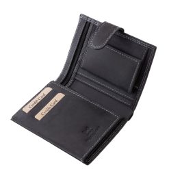 Ez a GreenDeed márkás, álló formátumú férfi irattartó pénztárca prémium minőségű, valódi bőr anyagból készült, rusztikus, vadászbőr hatású kikészítéssel