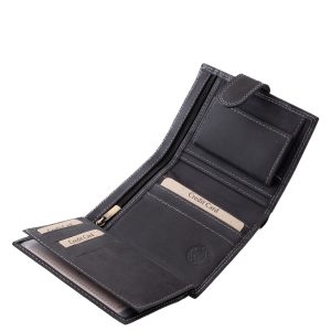 Ez a GreenDeed márkás, álló formátumú férfi irattartó pénztárca prémium minőségű, valódi bőr anyagból készült, rusztikus, vadászbőr hatású kikészítéssel
