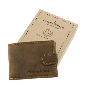 Ez a valódi bőrből készült kisméretű férfi pénztárca stílusos és praktikus kiegészítő, mely minőségi díszdobozban vásárolható meg.