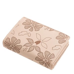 Ez a márkás női bőr pénztárca egyesíti a prémium minőségű anyagokat, a divatos lézer-vágott virágos dizájnt és a praktikus belső elrendezést.