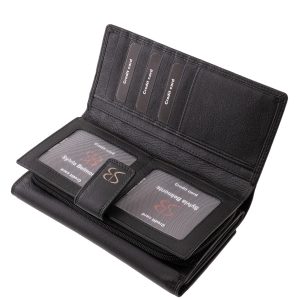 Sokoldalú, nagyméretű valódi bőr női pénztárca, fedelét virágmintás lézer-vágott motívum díszíti és divatos színekben érhető el webshopunkban.