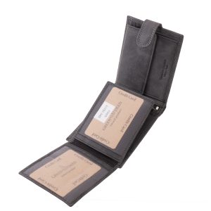 Ez a valódi bőr férfi pénztárca barna és szürke színekben érhető el, sportos és egyedi megjelenéssel, díszdobozban kapható modell.