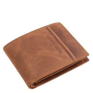 Ez a valódi bőr férfi pénztárca barna és szürke színekben érhető el, letisztult, sportosan elegáns és természetes megjelenéssel, díszdobozban.