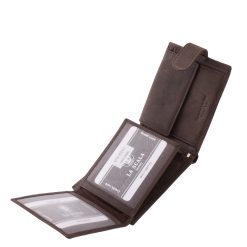 La Scala márkás, díszdobozos, prémium valódi bőr férfi pénztárca, amelyet a letisztult dizájn, az elegáns megjelenés és praktikus belső jellemez.