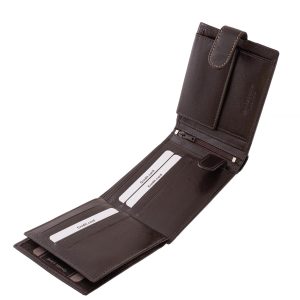 Új elegáns férfi bőr pénztárca modell valódi bőrből, díszdobozban, amelyben a stílus és a praktikus funkciók egyaránt megtalálhatók.