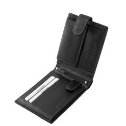 Új elegáns férfi bőr pénztárca modell valódi bőrből, díszdobozban, amelyben a stílus és a praktikus funkciók egyaránt megtalálhatók.