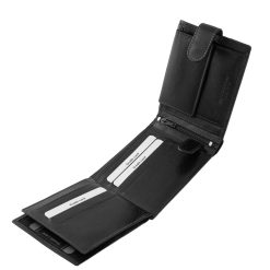 Új elegáns férfi bőr pénztárca modell valódi bőrből, díszdobozban, amelyben a stílus és a praktikus funkciók egyaránt megtalálhatók.