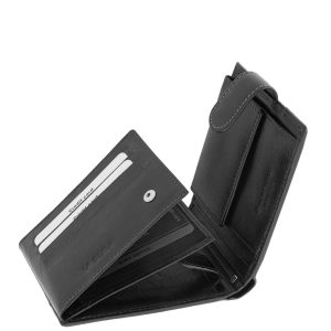 Új elegáns férfi bőr pénztárca modell valódi bőrből, díszdobozban, amelyben a stílus és a praktikus funkciók egyaránt megtalálhatók.