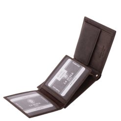 La Scala márkás, díszdobozos, prémium minőségű férfi bőr pénztárca, amelyet letisztult dizájn, elegáns megjelenés és kivételes praktikum jellemez.