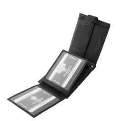 Ez az elegáns, valódi bőr férfi pénztárca modell a La Scala márka, új díszdobozban kapható minőségi terméke, fedelén stílusos fémlogóval.