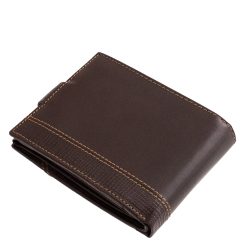 Ez a prémium minőségű férfi pénztárca valódi bőrből készült, átkapcsolós fedelén egyedi dizájnelem látható, díszdobozos csomagolásban kapható.