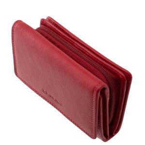 Divatos női bőr pénztárca izgalmas piros színben, melynek minőségi alapanyaga puha tapintású valódi bőr, a La Scala márkacsaládtól.