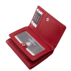 Divatos női bőr pénztárca izgalmas piros színben, melynek minőségi alapanyaga puha tapintású valódi bőr, a La Scala márkacsaládtól.