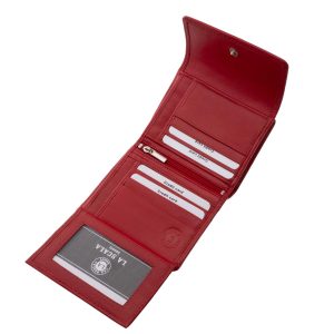 Kisméretű női pénztárca mely minőségi valódi bőr anyagból készült, praktikus kialakítású belsővel rendelkező divatos megjelenésű modell.