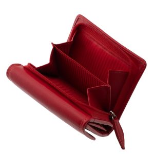 Kisméretű női pénztárca mely minőségi valódi bőr anyagból készült, praktikus kialakítású belsővel rendelkező divatos megjelenésű modell.