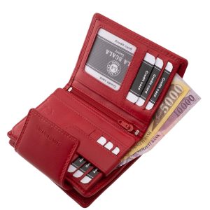 La Scala prémium minőségű, praktikus női bőr pénztárca, amely valódi, finom tapintású bőrből készült, stílusos és divatos kiegészítő.