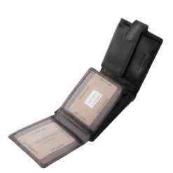 Ez a valódi bőrből készült, vintage stílusú férfi bőr pénztárca karakteres, sas mintás fedéllel és praktikus, patentos átkapcsoló pánttal készült.