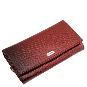Mutatós, kiváló minőségű, croco mintás, valódi bőr, nagyméretű női pénztárca, egyedi, stílusos díszdobozban, mely igényesen tárolja a terméket.