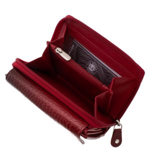 Stílusos és praktikus választás: valódi bőr , kisméretű női pénztárca divatos croco mintázattal, hozzá illő minőségi díszdobozban a La Scala-tól.