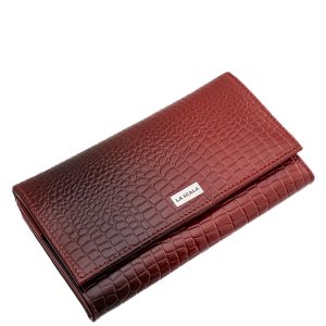 Stílusos, különleges, croco mintás, nagyméretű, valódi bőr női pénztárca, praktikus belső kialakítással, minőségi La Scala díszdobozban.