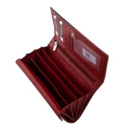 Stílusos, különleges, croco mintás, nagyméretű, valódi bőr női pénztárca, praktikus belső kialakítással, minőségi La Scala díszdobozban.