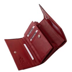 Divatos croco mintás, valódi bőr, praktikus, közepes méretű női pénztárca, La Scala fémlogóval díszítve , elegáns és minőségi díszdobozban.