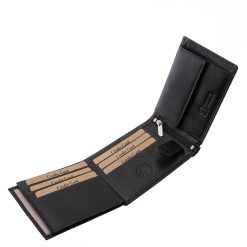 Ez a GreenDeed márkás, prémium minőségű, díszdobozos férfi pénztárca valódi bőr anyagból készült, fényes, fekete felülete elegáns megjelenést biztosít.