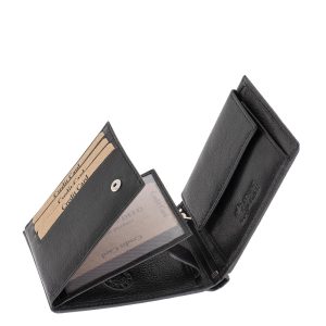 Ez a GreenDeed márkás, prémium minőségű, díszdobozos férfi pénztárca valódi bőr anyagból készült, fényes, fekete felülete elegáns megjelenést biztosít.