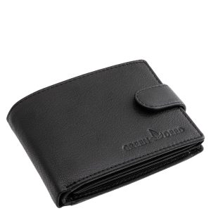 Ez a GreenDeed márkás, prémium minőségű, díszdobozos, valódi bőr férfi pénztárca, amelynek finoman fényes, fekete felülete elegáns megjelenést biztosít.