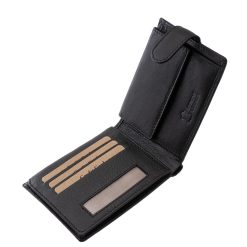 Ez a GreenDeed márkás, díszdobozban kapható prémium kategóriás férfi bőr pénztárca fényes, elegáns külsővel és sokoldalú belső kialakítással készült.